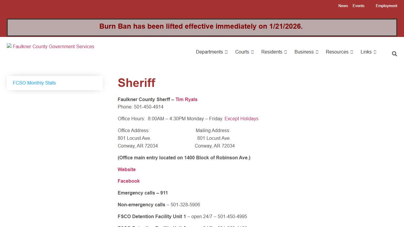 Sheriff - Faulkner County GOV